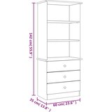  Regal za knjige s ladicama ALTA 60x35x142 cm masivna borovina | shoptok.hr