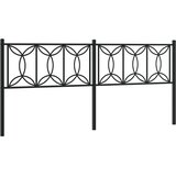 vidaXL Metalno uzglavlje crno 200 cm | shoptok.hr
