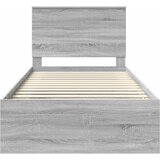  Krevetna konstrukcija s uzglavljem Siva Sonoma 100 x 200 cm Slike
