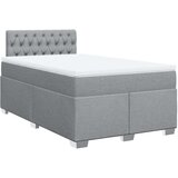  Krevet s oprugama i madracem svjetlosivi 120x190 cm od tkanine | shoptok.hr