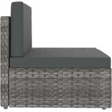 Poli 8-dijelna vrtna garnitura od poliratana siva | shoptok.hr