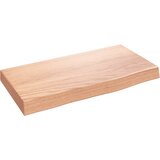  Zidna polica svjetlosmeđa 40 x 20 x 4 cm od obrađene hrastovine | shoptok.hr