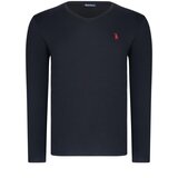 Dewberry TRIPLE SET T8587 V-NECK MEN'S SWEATSHIRT-BLACK-ANTHRACITE-BURGUNDY | Shoptok.si