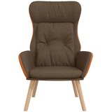  Stolica za opuštanje od tkanine i PVC-a smeđa | shoptok.hr