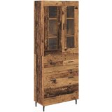 vidaXL Visok predalnik 2 pcs Star les Inženirski les in steklo, (5000107772) | Shoptok.si