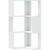  Kutni regal za knjige s 3 razine bijeli 50 x 50 x 102 cm drveni | Eponuda.com