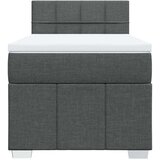 vidaXL Krevet s oprugama i madracem tamnosivi 100 x 200 cm od tkanine | shoptok.hr