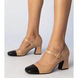 Gemre Beige women's pumps with black toe Radora | Shoptok.si