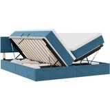  Postelja s shranjevanjem z vzmetnico Temno modra 100 x 200 cm, (5000100991) | Shoptok.si