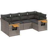  6-dijelni set vrtnih sofa od poliratana s jastucima sivi | shoptok.hr