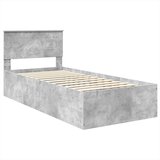  Krevetna konstrukcija s uzglavljem Betonski sivi 75 x 190 cm | shoptok.hr