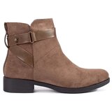 Shelvt Beige suede women's ankle boots | Shoptok.si
