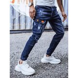 DStreet Spodnie męskie jeansowe typu bojówki granatowe | Shoptok.si