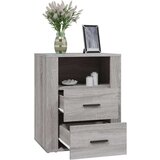  Noćni ormarić siva boja hrasta 50x36x60 cm konstruirano drvo | shoptok.hr