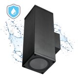  Spoljašnje zidno svetlo 2xGU10/35W/230V IP54, četvrtasto, crno | Eponuda.com