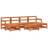  Set lounge namještaja za vrt 7 pcs Vosak Smeđa Masivna borovina - Vosak smeđa | shoptok.hr