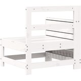  Vrtna sofa s naslonom za ruke bijela 69x62x70,5 cm od borovine | Eponuda.com