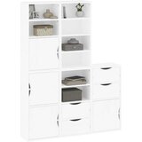  Bočni ormarići 5 kom ODDA bijeli 40x24x79 cm puno drvo bor | shoptok.hr