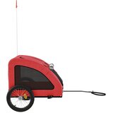 Prikolica za bicikl za ljubimce crvena od tkanine i željeza | shoptok.hr