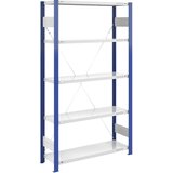 eurokraft pro Skladiščni sestavljiv regal, modra regalna stojala, VxŠ 2000 x 1000 mm, svetlo siva polica, osnovni regal, globina 400 mm | Shoptok.si