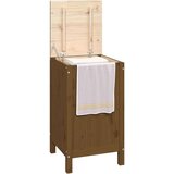 vidaXL Zaboj za perilo medeno rjav 44x44x76 cm trdna borovina | Shoptok.si