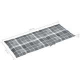  Vrtne stolice sa sivim kariranim jastucima 6 kom od tikovine | shoptok.hr