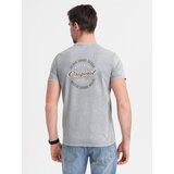 Ombre Cotton t-shirt printed on chest and back - gray | shoptok.hr