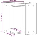 vidaXL Omara za mačje stranišče črna 42x42x51 cm inženirski les | Shoptok.si