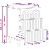  Noćni ormar Bijela 43x 41 x 66,5 cm Konstruirano drvo | Shoptok.si