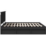  Krevetna konstrukcija Crna 180 x 200 cm Čvrsto borovo drvo | shoptok.hr