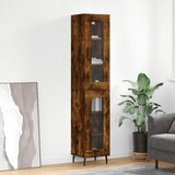  The Living Store Visoka omara dimljeni hrast 34,5x34x180 cm inženirski les - Visoka Omarica, (21442019) | Shoptok.si