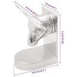 vidaXL držači za knjige Set od 2 Srebrni Aluminij 21,5 x 15,5 x 20 cm | shoptok.hr