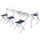 vidaXL sklopivi set stola za kampiranje i 6 stolaca podesiva visina 180x60 cm Cijene
