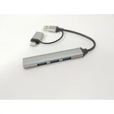 USB 3.0+TIP C na 4xHUB 3.0 metal ( 806 )