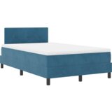 Crep Box Spring Postelja z Matracem Temno Modra Mala Dvojna Žamet, (22051212) | Shoptok.si