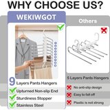 WEKIWGOT 2x 9-nivojski obešalnik za hlače | Shoptok.si