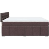  Boxspring - Krevet s oprugama i madracem tamnosmeđi 180x200 cm tkanina - Tamno smeđa 180 x 200 cm Dizajn s gumbima | shoptok.hr