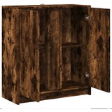 Komoda s LED svjetlima boja dimljenog hrasta 77x34x85 cm drvena | shoptok.hr