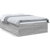  Okvir kreveta siva boja hrasta 135 x 190 cm konstruirano drvo | shoptok.hr