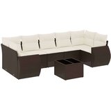 vidaXL 8-dijelni set vrtnih sofa s jastucima smeđi od poliratana | shoptok.hr