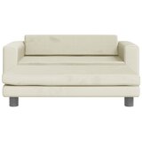  Krevet za pse s produžetkom krem 100 x 50 x 30 cm baršunasti | shoptok.hr