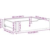 vidaXL Ladice ispod kreveta 2 kom bijele 75x55x16 cm od borovine | shoptok.hr