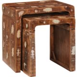 vidaXL Konec mize večbarvno trden predelan les | Shoptok.si