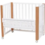 Kinderkraft select otroška posteljica koya™ z vzmetnico 60x90 in setom za podaljšanje white