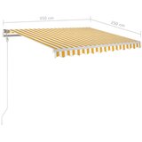  Tenda na automatsko uvlačenje 350 x 250 cm žuto-bijela | shoptok.hr