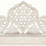 Sobna Ročno izrezljan paravan 5-delni bel 200x165 cm trden mangov les, (20984183) | Shoptok.si