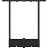 Povišeni krevet s mrežom i krovom Crna 122,5 x 40 x 123 cm PP | shoptok.hr