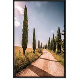  Slika - Italian cypresses (1 Part) Vertical 40x60 U crnom drvenom okviru | shoptok.hr