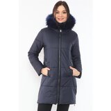 Dewberry Z6668 WOMEN'S COAT-NAVY BLUE | shoptok.hr
