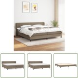 The Living Store Box spring postelja z vzmetnico taupe 200x200 cm blago - Box Spring Postelja, (21737728) | Shoptok.si